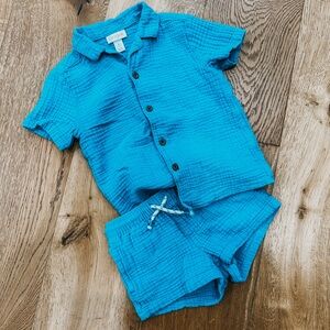 CAT & JACK | Unisex Gauze Set (Teal)